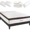 BELLECOUR LITERIE | Pack Prêt à Dormir ZERMATT 160x200 Cm | Matelas Mémoire De Forme + Sommier + Accessoires