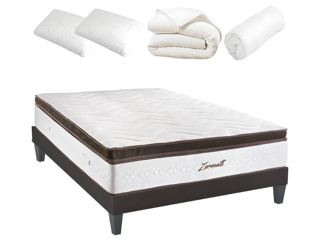 BELLECOUR LITERIE | Pack Prêt à Dormir ZERMATT 160x200 Cm | Matelas Mémoire De Forme + Sommier + Accessoires 3 BELLECOUR LITERIE | Pack Prêt à Dormir ZERMATT 160x200 Cm | Matelas Mémoire De Forme + Sommier + Accessoires