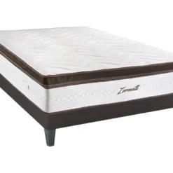 BELLECOUR LITERIE | Ensemble ZERMATT 160x200 Cm | Matelas Mémoire De Forme + Sommier Bois | Ferme