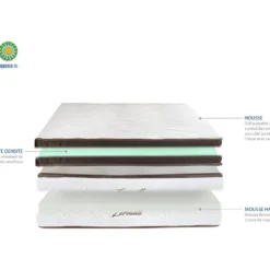 BELLECOUR LITERIE | Ensemble ZERMATT 160x200 Cm | Matelas Mémoire De Forme + Sommier Bois | Ferme -Sominova Soldes Boutique ensemble matelas sommier 10733077