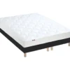 Ensemble Matelas 100% Latex 3 Zones ESSENTIEL + Sommier - Fabriqué En France Dimensions - 2x80 X 200 Cm, Sommier - Noir -Sominova Soldes Boutique ensemble matelas sommier 10778129
