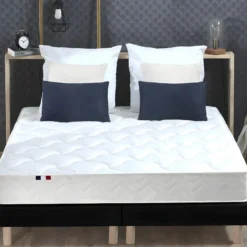 Ensemble Matelas 100% Latex 3 Zones ESSENTIEL + Sommier - Fabriqué En France Dimensions - 2x80 X 200 Cm, Sommier - Noir -Sominova Soldes Boutique ensemble matelas sommier 10778137