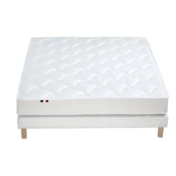 Ensemble Matelas 100% Latex 3 Zones ESSENTIEL + Sommier - Fabriqué En France Dimensions - 140 X 190 Cm, Sommier - Blanc -Sominova Soldes Boutique ensemble matelas sommier 10778165