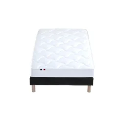 Ensemble Matelas 100% Latex 3 Zones ESSENTIEL + Sommier - Fabriqué En France Dimensions - 90 X 190 Cm, Sommier - Noir -Sominova Soldes Boutique ensemble matelas sommier 10778185