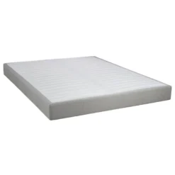 MALDIVES - Pack Matelas 140x190 + Sommier Tapissier Démontable 2x20 Lattes Lin + Pieds Carrés Argent 15cm -Sominova Soldes Boutique ensemble matelas sommier 10839929