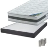 SEYCHELLES - Pack Matelas 160x200 + Sommier Tapissier Démontable 2x20 Lattes Anthracites + Pieds Carrés Argent 15cm 1 SEYCHELLES - Pack Matelas 160x200 + Sommier Tapissier Démontable 2x20 Lattes Anthracites + Pieds Carrés Argent 15cm -Sominova Soldes Boutique ensemble matelas sommier 10839977