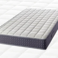 SILHOUETTE - Pack Matelas 140x190 + Sommier Tapissier Démontable 2x20 Lattes Lin + Pieds Blancs 15cm -Sominova Soldes Boutique ensemble matelas sommier 10840153