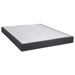 MALDIVES - Pack Matelas 140x190 + Sommier Tapissier Démontable 2x20 Lattes Anthracites + Pieds Blancs 15cm -Sominova Soldes Boutique ensemble matelas sommier 10840377