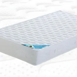 MALDIVES - Pack Matelas 160x200 + Sommier Tapissier Démontable 2x20 Lattes Lin + Pieds Argent 15cm -Sominova Soldes Boutique ensemble matelas sommier 10840611