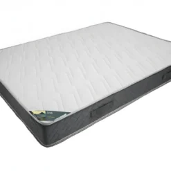 JAVA - Pack Matelas 140x190 + Sommier Tapissier Démontable 2x20 Lattes Anthracites + Pieds Bois 15cm -Sominova Soldes Boutique ensemble matelas sommier 10840661