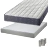 SILHOUETTE - Pack Matelas 140x190 + Sommier Tapissier Démontable 2x20 Lattes Lin + Pieds Carrés Argent 15cm 1 SILHOUETTE - Pack Matelas 140x190 + Sommier Tapissier Démontable 2x20 Lattes Lin + Pieds Carrés Argent 15cm -Sominova Soldes Boutique ensemble matelas sommier 10840715