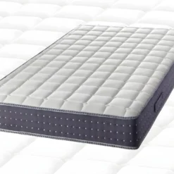 SILHOUETTE - Pack Matelas 140x190 + Sommier Tapissier Démontable 2x20 Lattes Anthracites + Pieds Blancs 15cm -Sominova Soldes Boutique ensemble matelas sommier 10840861