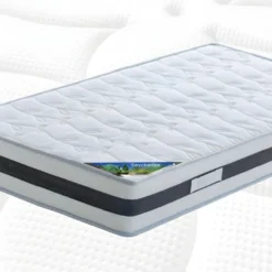 SEYCHELLES - Pack Matelas 160x200 + Sommier Tapissier Démontable 2x20 Lattes Lin + Pieds Argent 15cm -Sominova Soldes Boutique ensemble matelas sommier 10841187