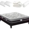 HYPSOM | Pack Prêt à Dormir DIVIN 140x200 Cm | Matelas Ressorts Ensachés + Sommier + Accessoires
