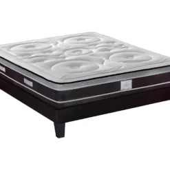 HYPSOM | Ensemble DIVIN 140x190 Cm | Matelas Ressorts Ensachés + Sommier Bois | Ferme