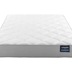 Ensemble Sommier + Matelas 140 X 190 Cm Ressorts Ensachés 5 Zones Mémoire De Forme ép. 22 Cm - CEOS De DREAMEA -Sominova Soldes Boutique ensemble matelas sommier 10925469