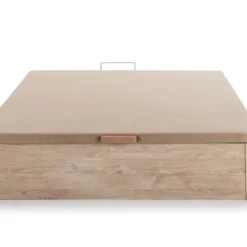 Ensemble Literie 140 X 190 Cm - Sommier Coffre Naturel Clair + Matelas Ressorts Ensachés - MARQUIS De DREAMEA PLAY -Sominova Soldes Boutique ensemble matelas sommier 12353035