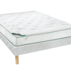 Ensemble Sommier + Matelas Mousse Flocotex Recyclée ép.22cm - 160 X 200 Cm - NEITH De NATUREA