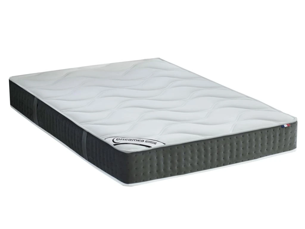 Ensemble Sommier Velours + Matelas Ressorts Ensachés Et Mémoire De Forme ép.25cm - 140 X 190 Cm - TIAMAT De DREAMEA 4 Ensemble Sommier Velours + Matelas Ressorts Ensachés Et Mémoire De Forme ép.25cm - 140 X 190 Cm - TIAMAT De DREAMEA – Image 2