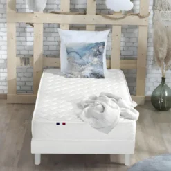 Ensemble Matelas Accueil Latex INITIAL Sommier En Kit Couleur - Blanc, Dimensions - 90 X 190 Cm -Sominova Soldes Boutique ensemble matelas sommier 14401707