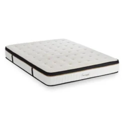 Ensemble Matelas Emeraude Mousse Accueil Mémoire Moelleux 24 Cm Et Sommier Bois Blanc - 160x200cm -Sominova Soldes Boutique ensemble matelas sommier 14481201