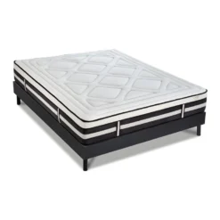 Matelas Calliope Mousse Haute Densité Accueil Mémoire De Forme Et Sommier Kit Bois - 160 X 200 Cm