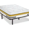 Ensemble Matelas Aubertin Ressorts Ensachés Accueil Mémoire Et Sommier Cadre Métal - 160 X 200 Cm -Sominova Soldes Boutique ensemble matelas sommier 14484017
