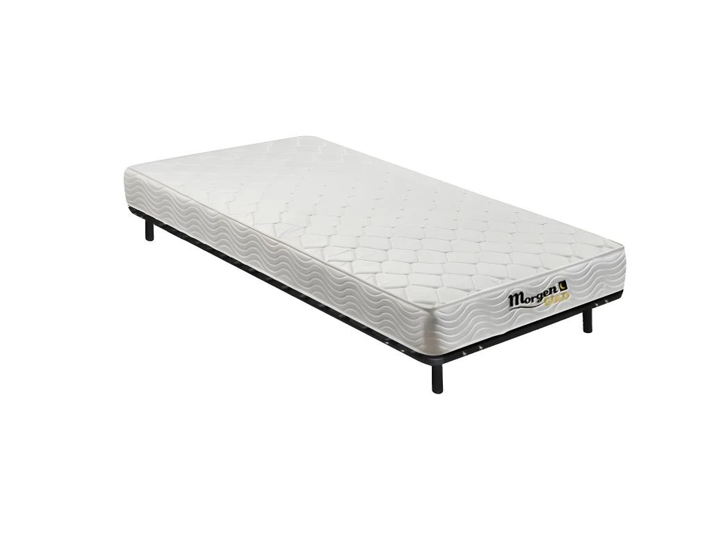 Ensemble Cadre à Lattes + Matelas Ressorts WOLKENLOS De MORGENGOLD - 90 X 190 Cm 3 Ensemble Cadre à Lattes + Matelas Ressorts WOLKENLOS De MORGENGOLD - 90 X 190 Cm