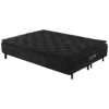 Ensemble 2 Cadres à Lattes 90x200 + Matelas Ressorts Ensachés - BLACK DREAM De DREAMEA PLAY - 180 X 200 Cm