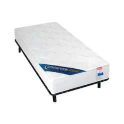 Ensemble Cadre à Lattes + Matelas Mousse ZEUS De DREAMEA - 15cm épaisseur - 90 X 200 Cm