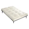 Ensemble Cadre à Lattes + Futon 140 X 190 Cm - 100% COTON - SHIVA De DREAMEA - Ecru -Sominova Soldes Boutique ensemble matelas sommier 18604031