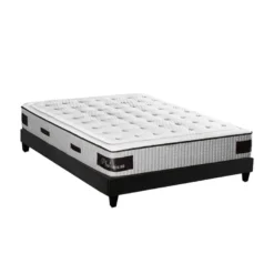 HYPSOM | Ensemble PLATINIUM 160x200 Cm | Matelas Mémoire De Forme + Sommier Bois | Ferme