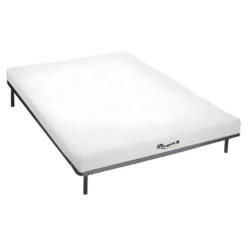 Ensemble Cadre à Lattes + Matelas Mousse 7 Zones 30kg STELO ép.12cm De MORGENGOLD - 140 X 190 Cm