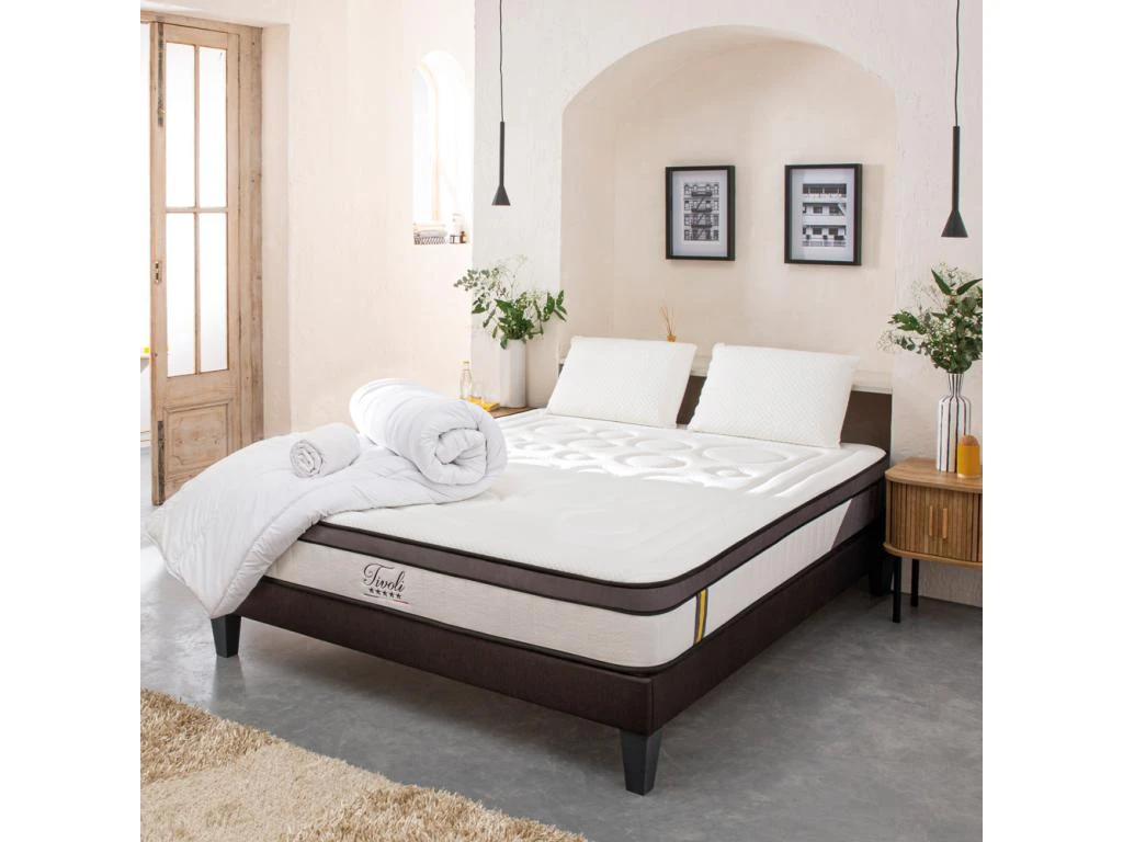 BELLECOUR LITERIE | Pack Prêt à Dormir TIVOLI 180x200 Cm | Matelas Mémoire De Forme + Sommier + Accessoires 5 BELLECOUR LITERIE | Pack Prêt à Dormir TIVOLI 180x200 Cm | Matelas Mémoire De Forme + Sommier + Accessoires – Image 3
