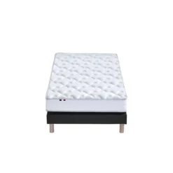 Ensemble Matelas 100% Latex 5 Zones ORIGINEL + Sommier - Spécial Dos Sensible - Fabriqué En France Dimensions - 90 X 190 Cm, Sommier - Noir -Sominova Soldes Boutique ensemble matelas sommier 21014749