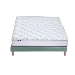 Ensemble Matelas 100% Latex 3 Zones PURE + Sommier - Fabriqué En France Dimensions - 140 X 190 Cm, Sommier - Vert Celadon -Sominova Soldes Boutique ensemble matelas sommier 21014835