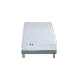 Ensemble Matelas Accueil Latex 3 Zones INITIAL - Bi Confort Mousse & Latex + Sommier - Made In France Dimensions - 90 X 200 Cm, Sommier - Vert Celadon -Sominova Soldes Boutique ensemble matelas sommier 21015083