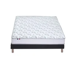 Ensemble Matelas 100% Latex 5 Zones ORIGINEL + Sommier - Spécial Dos Sensible - Fabriqué En France Dimensions - 140 X 190 Cm, Sommier - Noir -Sominova Soldes Boutique ensemble matelas sommier 21015335