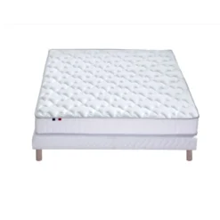 Ensemble Matelas 100% Latex 5 Zones ORIGINEL + Sommier - Spécial Dos Sensible - Fabriqué En France Dimensions - 140 X 190 Cm, Sommier - Blanc -Sominova Soldes Boutique ensemble matelas sommier 21015565