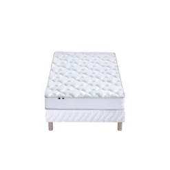 Ensemble Matelas 100% Latex 5 Zones ORIGINEL + Sommier - Spécial Dos Sensible - Fabriqué En France Dimensions - 90 X 200 Cm, Sommier - Blanc -Sominova Soldes Boutique ensemble matelas sommier 21015585