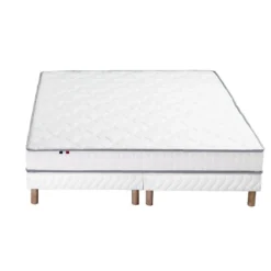 Ensemble Matelas 100% Latex 5 Zones ORIGINEL + Sommier - Spécial Dos Sensible - Fabriqué En France Dimensions - 2x80 X 200 Cm, Sommier - Blanc -Sominova Soldes Boutique ensemble matelas sommier 21015655