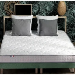 Ensemble Matelas 100% Latex 5 Zones ORIGINEL + Sommier - Spécial Dos Sensible - Fabriqué En France Dimensions - 2x80 X 200 Cm, Sommier - Vert Celadon -Sominova Soldes Boutique ensemble matelas sommier 21015787