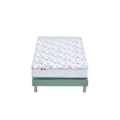 Ensemble Matelas 100% Latex 3 Zones PURE + Sommier - Fabriqué En France Dimensions - 90 X 190 Cm, Sommier - Vert Celadon -Sominova Soldes Boutique ensemble matelas sommier 21016045