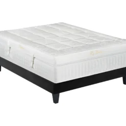 BELLECOUR LITERIE | Ensemble EMPEREUR 160x200 Cm | Matelas Mémoire De Forme + Sommier Bois | Ferme