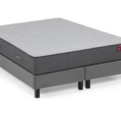 Ensemble Sommier Déco En Kit + Matelas Ressorts Ensachés Accueil Mémoire De Forme ATLANTIDE De DREAMEA ép.27cm - 180 X 200 Cm