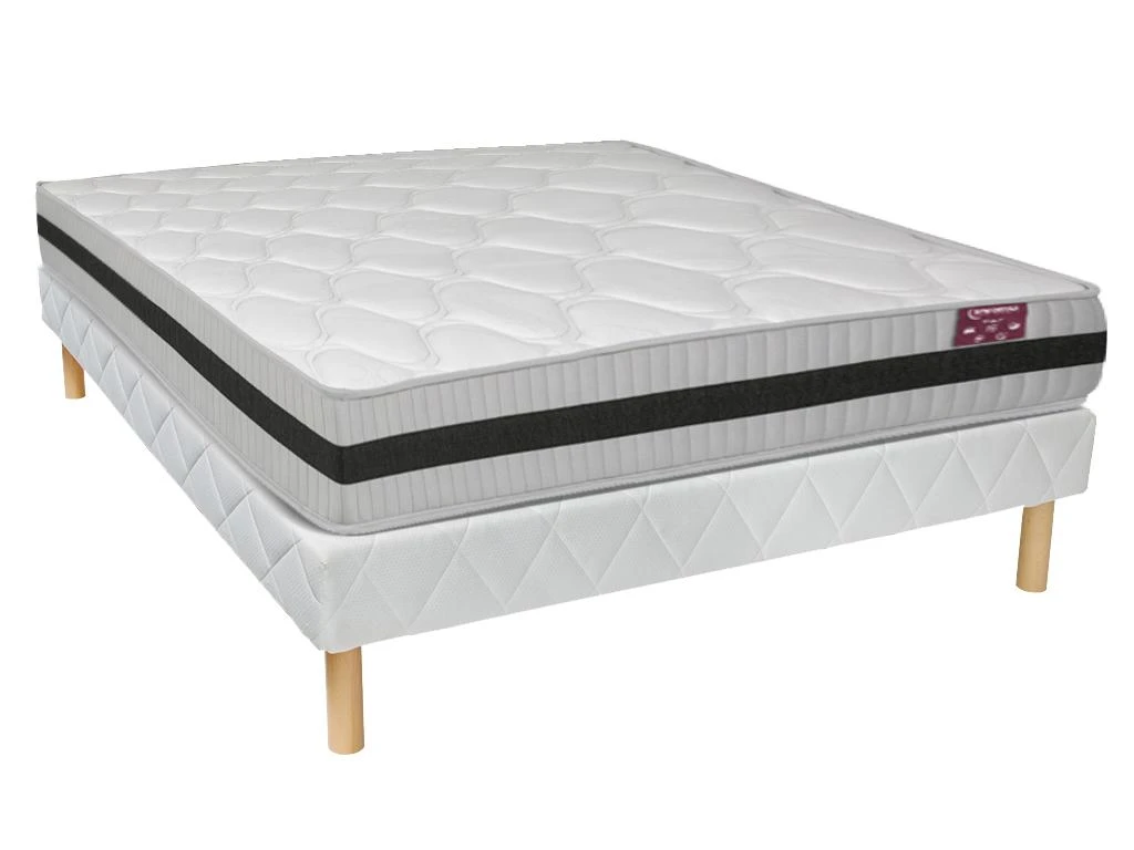 Ensemble Sommier + Matelas à Ressorts Ensachés - ép.23cm - 160 X 200 Cm - DORIALE De DREAMEA 3 Ensemble Sommier + Matelas à Ressorts Ensachés - ép.23cm - 160 X 200 Cm - DORIALE De DREAMEA