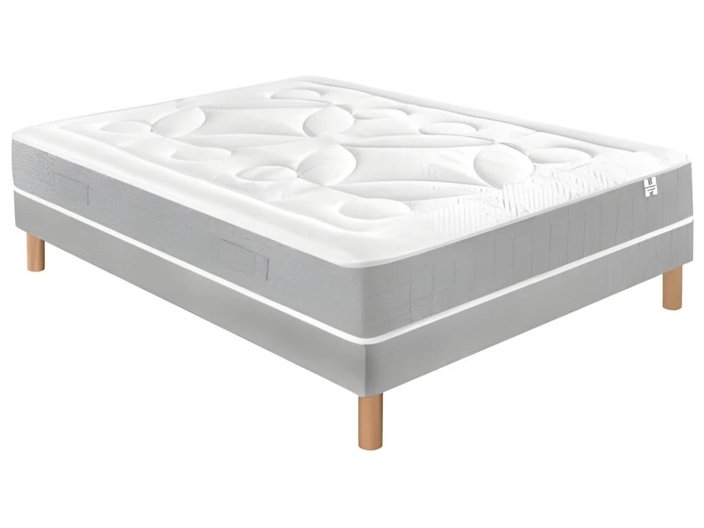 Ensemble Matelas Douces Nuits Laly 100% Latex + Sommier Base Morpho 90x200 3 Ensemble Matelas Douces Nuits Laly 100% Latex + Sommier Base Morpho 90x200