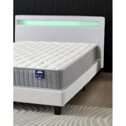 Ensemble Matelas Ressorts Ensachés + Lit Avec Tête De Lit 140x190cm-Epaisseur 25cm Accueil Mémoire -Sominova Soldes Boutique ensemble matelas sommier 9187797