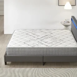 Ensemble Matelas Ressorts Ensachés + Lit Avec Tête De Lit 140x200cm-Epaisseur 20cm Accueil MousseHD -Sominova Soldes Boutique ensemble matelas sommier 9187961