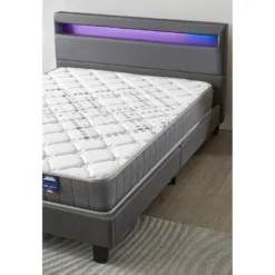 Ensemble Matelas Ressorts Ensachés + Lit Avec Tête De Lit 140x200cm-Epaisseur 20cm Accueil MousseHD -Sominova Soldes Boutique ensemble matelas sommier 9187963